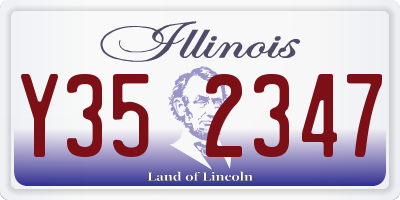 IL license plate Y352347