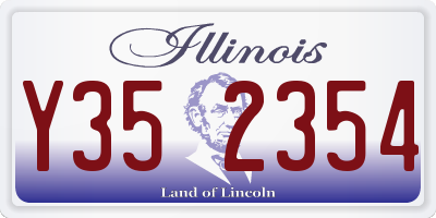 IL license plate Y352354