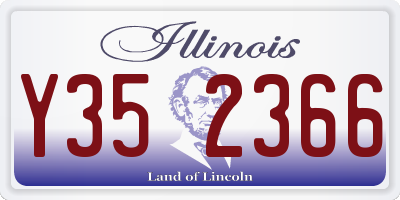 IL license plate Y352366