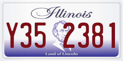 IL license plate Y352381