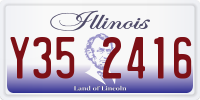 IL license plate Y352416