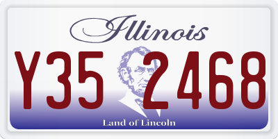 IL license plate Y352468