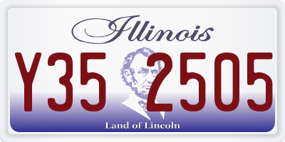 IL license plate Y352505