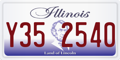 IL license plate Y352540