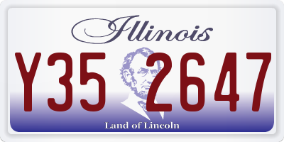 IL license plate Y352647