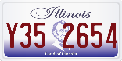 IL license plate Y352654