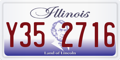 IL license plate Y352716