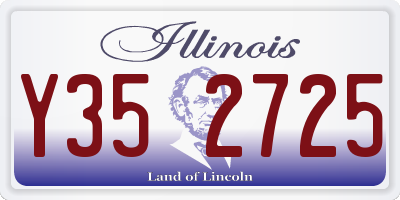 IL license plate Y352725