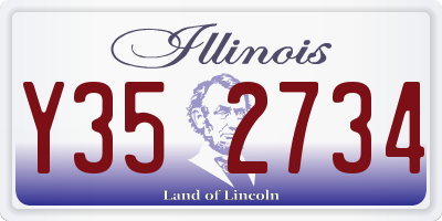 IL license plate Y352734
