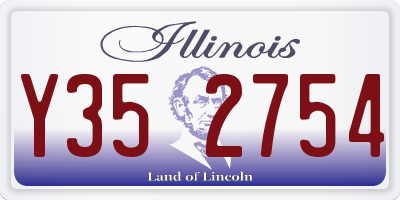 IL license plate Y352754