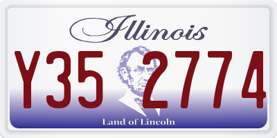 IL license plate Y352774