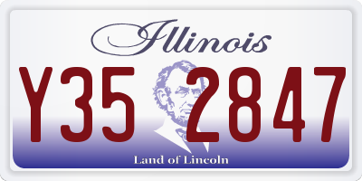 IL license plate Y352847