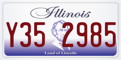 IL license plate Y352985