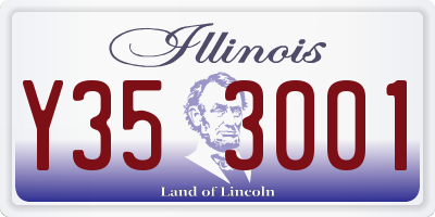 IL license plate Y353001