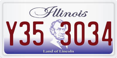 IL license plate Y353034