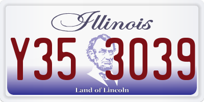IL license plate Y353039
