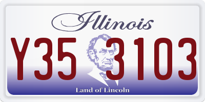 IL license plate Y353103