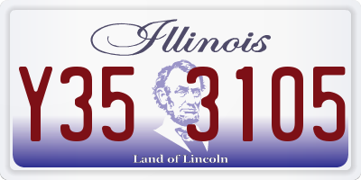 IL license plate Y353105