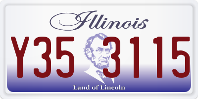 IL license plate Y353115
