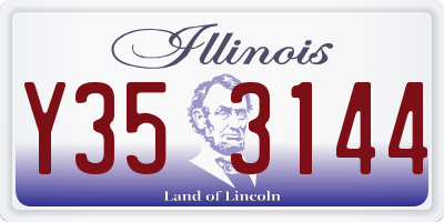 IL license plate Y353144