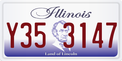 IL license plate Y353147