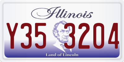 IL license plate Y353204