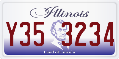 IL license plate Y353234