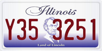 IL license plate Y353251