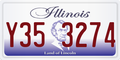 IL license plate Y353274