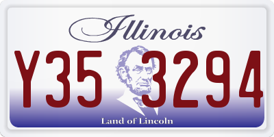 IL license plate Y353294