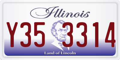IL license plate Y353314