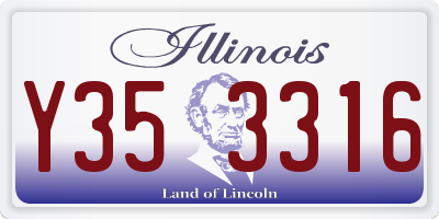 IL license plate Y353316