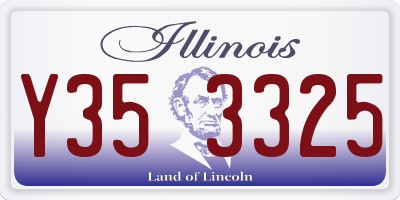 IL license plate Y353325