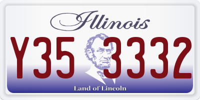 IL license plate Y353332