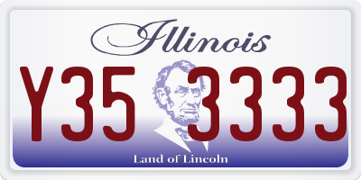 IL license plate Y353333