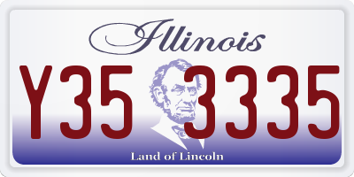 IL license plate Y353335