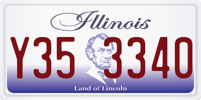 IL license plate Y353340