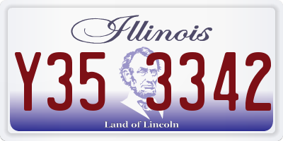 IL license plate Y353342