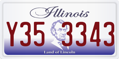 IL license plate Y353343