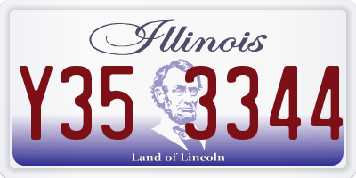 IL license plate Y353344