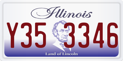 IL license plate Y353346