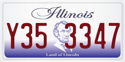IL license plate Y353347