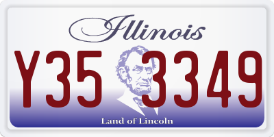 IL license plate Y353349