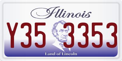 IL license plate Y353353