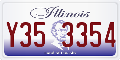 IL license plate Y353354