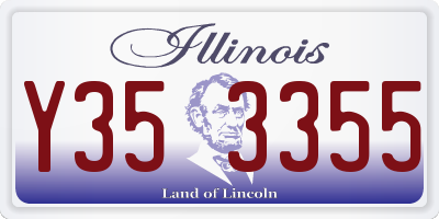 IL license plate Y353355