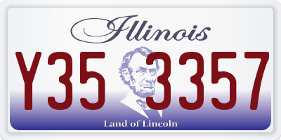 IL license plate Y353357