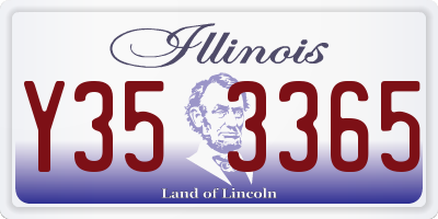 IL license plate Y353365