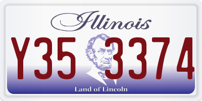 IL license plate Y353374