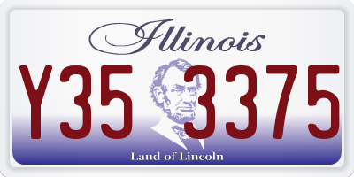 IL license plate Y353375